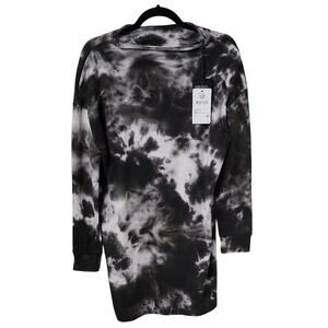 Chaser Cotton Fleece Long Sleeve Mini Dress Dear Jane Size Medium NWT